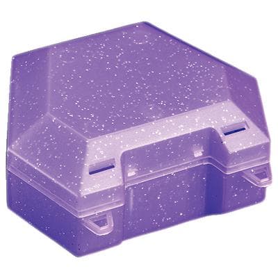 Plasdent Glitter Premium Retainer Box, Amethyst Purple, 12/Pkg - Glitter Retainer Box - Amethyst - Image 1