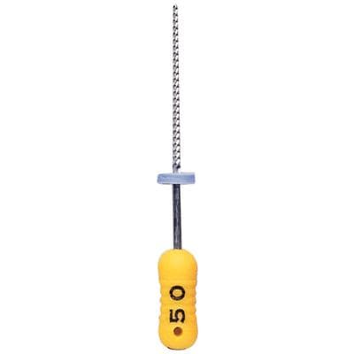 Premier K-File #50 (Yellow), 25mm, Stainless Steel, ISO Color-Coded, 6/Pack, #9053240 thumbnail 10