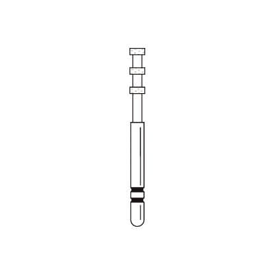 Two Striper Diamond Burs, FG, Depth Marker, DC0.5, 2.1 mm, Medium, Blue, 5/Pk, 2015971 thumbnail 14