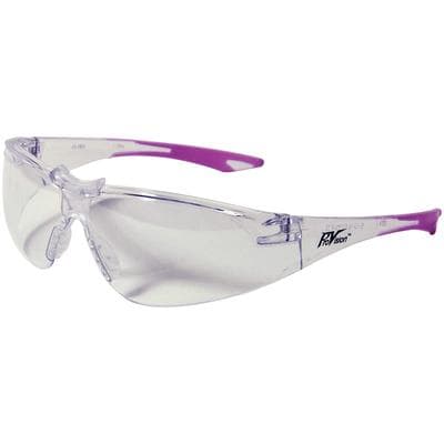 Palmero Chic Protective Eyewear, Clear Frame with Pink Tips, Clear Lens, ANSI Z87.1, 1/Pack thumbnail 6