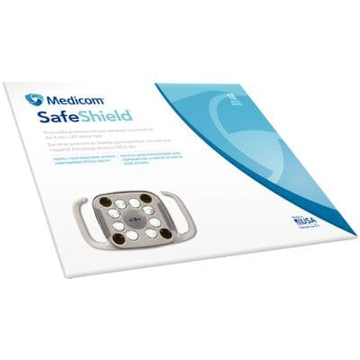 Medicom SafeShield Light Cover for A-dec LED Lights, Clear, Polyester, 7.7" W x 6.6" L, 10/Pkg - Medicom SafeShield for A-dec LED Light- 10/Pkg - Medicom SafeShield for A-dec LED Light- 10/Pkg - Image 1