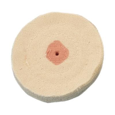 Dixon Regular Muslin Buff Wheel with Shellac Center, 3" x 24 Ply, 3 Rows Stitching, 1/Pkg - Regular Muslin Buffs with Shellac Center - 3" x 24 Ply, 3 Rows Stitching - Image 1