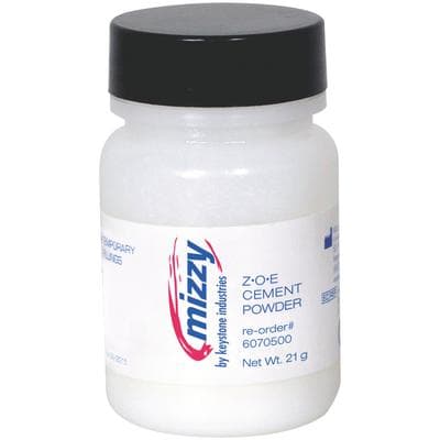 Mizzy ZOE Cement Powder, Zinc-Oxide Eugenol, Without Fiber, 21 g Bottle, 6070500 thumbnail 10