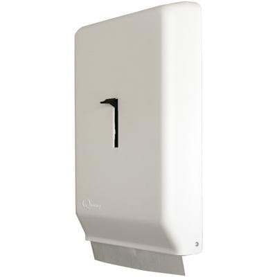 Qtowels® Hand Towel Wall Dispenser, White, Styrene Plastic, Manual, 9-1/2" W x 12-1/2" H x 2-1/2" D, 1/Pkg thumbnail 2
