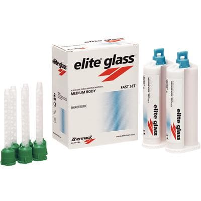 Zhermack Elite Glass Clear VPS A-Silicone Impression Material, Medium Body, 2 x 50ml Cartridges with 6 Mixing Tips, C401610 thumbnail 4