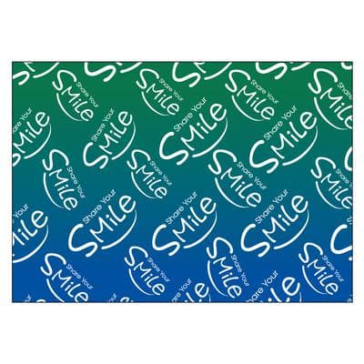 Share Your Smile 4-Up Laser Postcard, 5-1/2" W x 4-1/4" H, 100/Pkg - Green & Blue - Share Your Smile 4-Up Laser Postcard, 5-1/2" W x 4-1/4" H, 100/Pkg - Green & Blue - Image 1