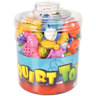 Squirt Toy Assortment, Assorted Colors & Styles, 108 Pieces/Canister - Squirt Toy Assortment, 108 Pieces/Canister - Squirt Toy - Image 1
