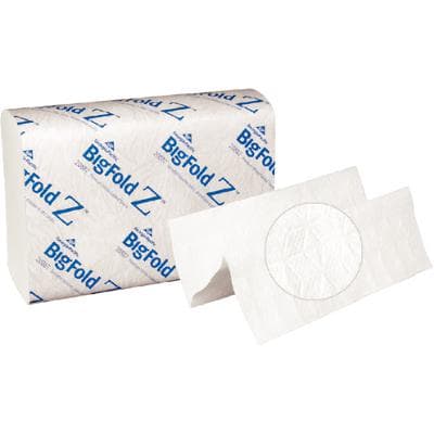 BigFold Z® Premium C-Fold Paper Towels, White, 8" x 11", 260 Towels/Pkg, 10 Pkgs/Case thumbnail 2