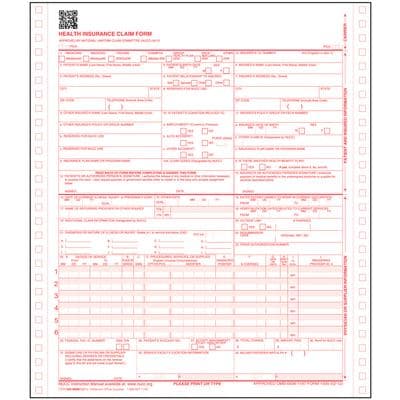 CMS-1500 (02/12) Claim Forms, 2-Part Continuous, Nonpersonalized, 9-1/2" W x 11" H, 500/Pkg thumbnail 2