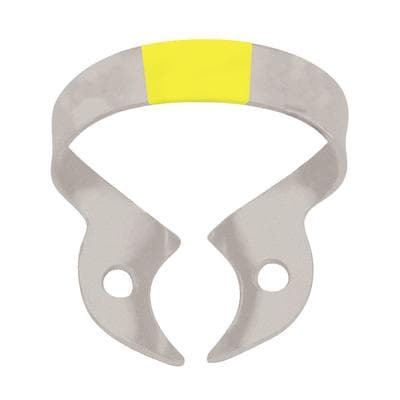 Hygenic Fiesta Color Coded Wingless Clamp #W8 Yellow, Matte Finish, Upper Molar, Single thumbnail 8