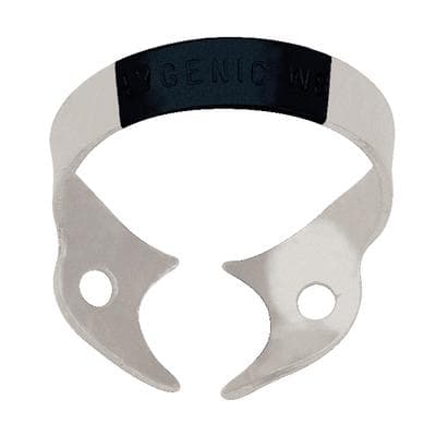 Hygenic Fiesta Color-Coded Rubber Dam Clamp, #W8A, Wingless, Small Partially Erupted Molars, Matte Finish, Black, H02799 thumbnail 10