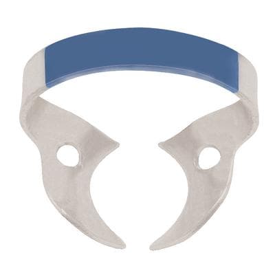 Hygenic Fiesta Color-Coded Wingless Rubber Dam Clamp #W14A, Matte Finish, Dark Blue, Large Partially Erupted Molars, 1/Pk, H02802 thumbnail 10