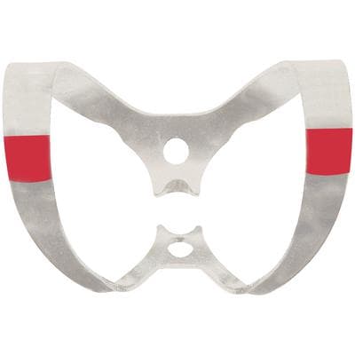 Hygenic Fiesta Rubber Dam Clamp, Wingless, #W9, Anterior, Color-Coded Red, Matte Finish, H02800 thumbnail 9