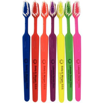 Personalized TESS Toothbrushes, Junior Size, 6" Length, Assorted Colors, 144/Pkg, Item 2800 - Personalized TESS Toothbrushes - 2800 6 Junior - Image 1