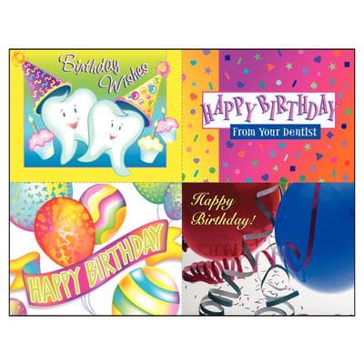 Assortment Pack Postcards, 4-1/4" W x 5-1/2" H, 100/Pkg - Birthday Assortment - Assortment Pack Postcards, 4-1/4" W x 5-1/2" H, 100/Pkg - Birthday Assortment - Image 1