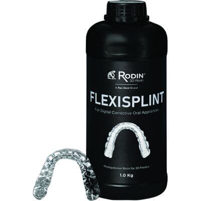Rodin FlexiSplint 3D Printing Resin, Soft, Translucent, 1 kg Bottle, #23866 thumbnail 8