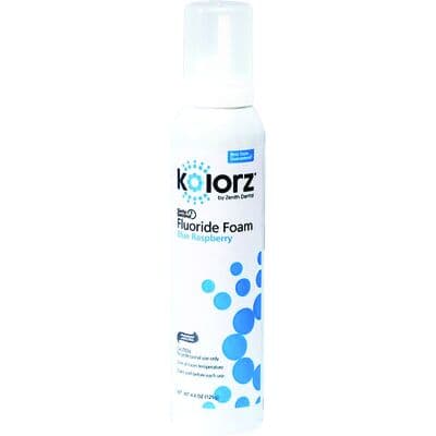 Kolorz Sixty-Second Fluoride Foam, Blue Raspberry, 1.23% APF, 4.4 oz Can, 766204 thumbnail 11