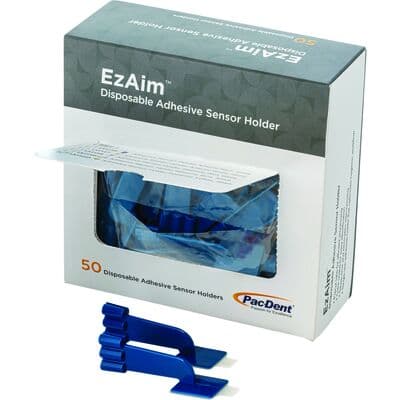 Pac-Dent EzAim Individually Cut Adhesive Sensor Holder, Bitewing, Blue, 50/Pk, 131119 thumbnail 16