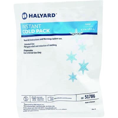 Halyard Instant Cold Pack, Large 6.25" x 8.5", 24/Case - Instant Cold Packs – 24/Pkg - 6.25" x 8.5" - Image 1