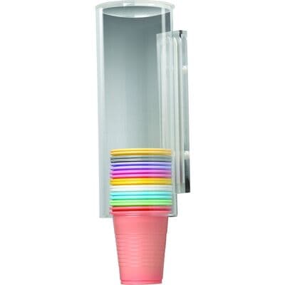 Plasdent Acrylic Cup Dispenser with Clips for 5 oz Cups, Wall-Mount or Countertop, Model 1202-C thumbnail 4