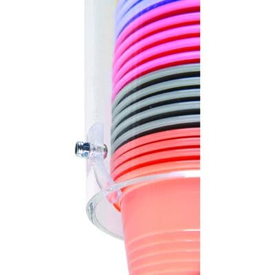 Plasdent Acrylic Cup Dispenser with Clips for 5 oz Cups, Wall-Mount or Countertop, Model 1202-C thumbnail 5