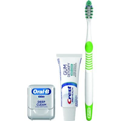 Crest Oral-B Gum Care Solution Bundle (72/Case) – Manual Toothbrush, Gum Detoxify Toothpaste, Glide Floss & Patient Bag, 80767785/80842008 thumbnail 8