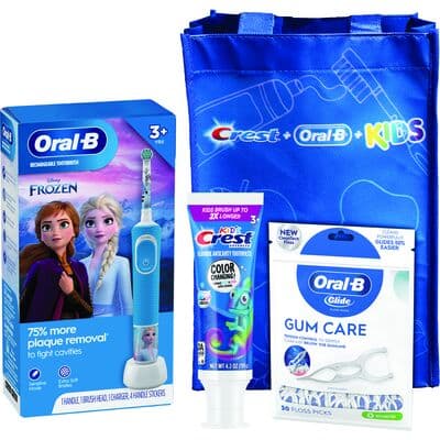 Crest + Oral-B Kids 3+ Electric Rechargeable Toothbrush System, Disney Frozen, 3/Case, 80847375 thumbnail 6