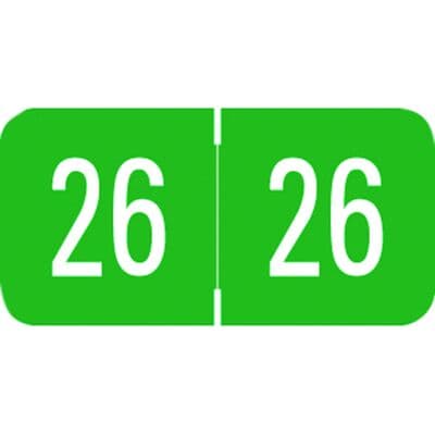 GBS/VRE 2026 Aging Labels, 1-1/2" W x 3/4" H, Green/White, 500/Roll - GBS/VRE 2026 Aging Labels–1 1/2" W x 3/4" H, 500/Roll - GBS/VRE Compatible, 1-1/2" W x 3/4" H, Green/White, 500/Roll - Image 1