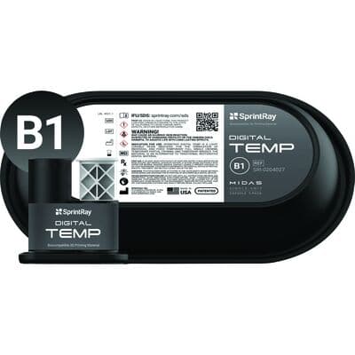 SprintRay Digital Temp 3D Printing Resin, Shade B1, 250g Bottle thumbnail 4