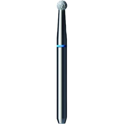 Shofu Pro-Cut Diamond Burs, FG, Medium Grit, Blue Ring, Round End, 1.7 mm Diameter x 1.5 mm Length, 5/Pkg, # D009M - Pro-Cut Diamond Burs – FG, Medium, Blue, Round End, 5/Pkg - # D009M, 1.7 mm Diameter, 1.5 mm Length - Image 1