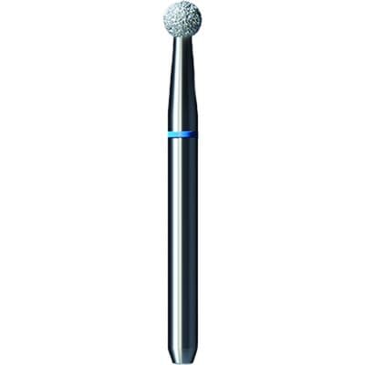 Shofu Pro-Cut Diamond Burs, FG, Medium Grit, Blue Ring, Round End, 2.1 mm Diameter, 2 mm Length, 5/Pkg, #D011M - Pro-Cut Diamond Burs – FG, Medium, Blue, Round End, 5/Pkg - # D011M, 2.1 mm Diameter, 2 mm Length - Image 1