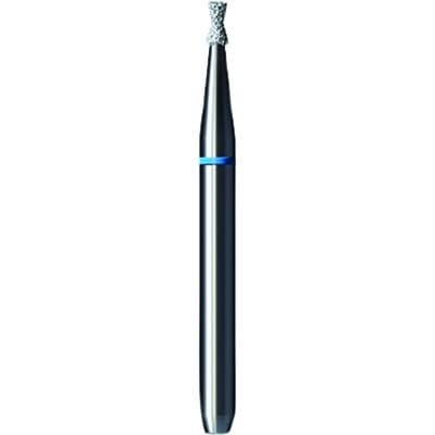 Shofu Pro-Cut Diamond Burs – FG, Medium Grit, Blue Ring, Inverted Cone with Collar, 1 mm Diameter, 2.1 mm Length, 5/Pkg, # D023M - Pro-Cut Diamond Burs – FG, Medium, Blue, Inverted Cone with Collar, 5/Pkg - # D023M, 1 mm Diameter, 2.1 mm Length - Image 1
