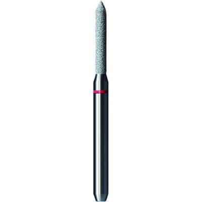 Shofu Pro-Cut Diamond Bur, FG, Fine Grit, Red Ring, Beveled Cylinder, 1.3 mm Diameter, 8.1 mm Length, 5/Pkg, D050F - Pro-Cut Diamond Burs – FG, Fine, Red, Beveled Cylinder, 1.3 mm Diameter, 8.1 mm Length, 5/Pkg - Pro-Cut Diamond Burs – FG, Fine, Red, Beveled Cylinder, 1.3 mm Diameter, 8.1 mm Length, 5/Pkg - Image 1