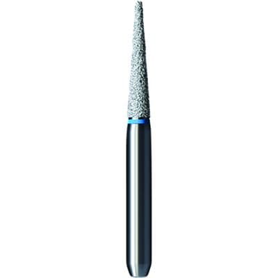 Shofu Pro-Cut Diamond Burs, FG, Medium Grit, Blue Ring, Flat End Taper, 1.5 mm Diameter, 7.2 mm Length, 5/Pkg, #D069M - Pro-Cut Diamond Burs – FG, Medium, Blue, Flat End Taper, 5/Pkg - # D069M, 1.5 mm Diameter, 7.2 mm Length - Image 1