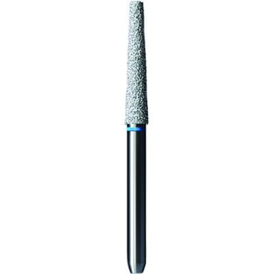 Shofu Pro-Cut Diamond Burs – FG, Medium Grit, Blue Ring, Flat End Taper, 2 mm Diameter, 10.2 mm Length, 5/Pkg, #D081M - Pro-Cut Diamond Burs – FG, Medium, Blue, Flat End Taper, 5/Pkg - # D081M, 2 mm Diameter, 10.2 mm Length - Image 1