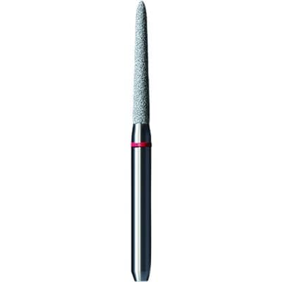 Shofu Pro-Cut Diamond Burs, FG, Fine Grit, Red Ring, Round End Taper, 1.5 mm Diameter, 9.1 mm Length, 5/Pkg, #D110F - Pro-Cut Diamond Burs – FG, Fine, Red, Round End Taper, 5/Pkg - # D110F, 1.5 mm Diameter, 9.1 mm Length - Image 1