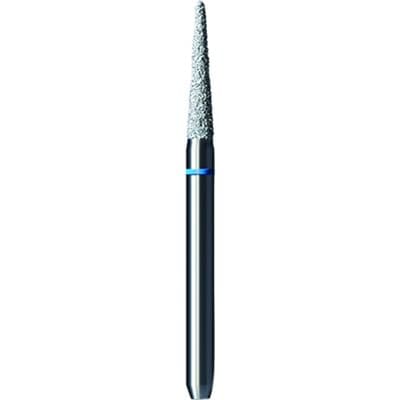 Shofu Pro-Cut Diamond Burs – FG, Medium Grit, Blue Ring, Round End Taper, 1.5 mm Diameter, 7.2 mm Length, 5/Pkg, # D109M - Pro-Cut Diamond Burs – FG, Medium, Blue, Round End Taper, 5/Pkg - # D109M, 1.5 mm Diameter, 7.2 mm Length - Image 1