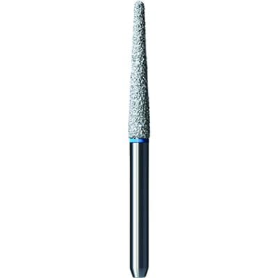 Shofu Pro-Cut Diamond Burs, FG, Medium Grit, Blue Ring, Round End Taper, #D114M, 2.1 mm Diameter, 11.7 mm Length, 5/Pkg - Pro-Cut Diamond Burs – FG, Medium, Blue, Round End Taper, 5/Pkg - # D114M, 2.1 mm Diameter, 11.7 mm Length - Image 1