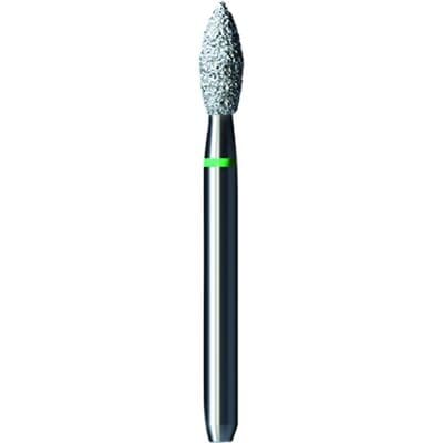 Shofu Pro-Cut Diamond Burs – FG, Coarse, Green, Bud, 2.1 mm Diameter, 5.3 mm Length, 5/Pkg, # D125C - Pro-Cut Diamond Burs – FG, Coarse, Green, Bud, 5/Pkg - # D125C, 2.1 mm Diameter, 5.3 mm Length - Image 1
