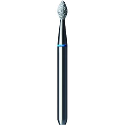 Shofu Pro-Cut Diamond Burs, FG, Medium Grit, Blue Ring, Bud Shape, 1.5 mm Diameter x 3.2 mm Length, 5/Pkg - Pro-Cut Diamond Burs – FG, Medium, Blue, Bud, 5/Pkg - 1.5 mm Diameter, 3.2 mm Length - Image 1