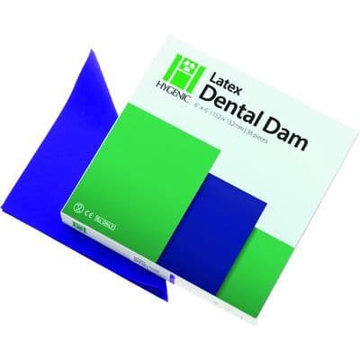 Hygenic Latex Dental Dam, 6" x 6", Medium Gauge, Green, Powder-Free, 36/Box thumbnail 7