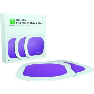 Hygenic Non-Latex FR Framed Dental Dam, Purple, 5" x 6", 20/Box thumbnail 6