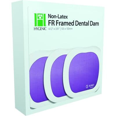 Hygenic Non-Latex FR Framed Dental Dam, Purple, 5" x 6", 20/Box thumbnail 7