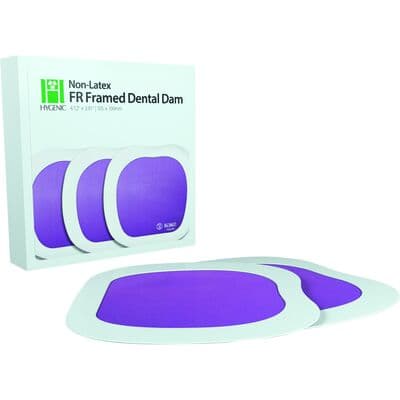 Hygenic Non-Latex FR Framed Dental Dam, Purple, 5" x 6", 20/Box thumbnail 8