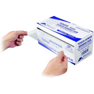 Plasdent Touch Screen Barrier Film for Tablets, 11" x 8.5", Disposable, 300/Box thumbnail 4