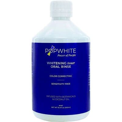 POPWHITE Whitening Toner + Oral Rinse, Mint, 16.9 fl oz Bottle thumbnail 5