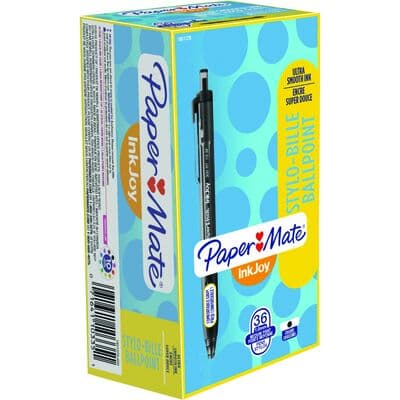Paper Mate InkJoy 300 RT Retractable Ballpoint Pen, Medium 1.0mm, Black Ink, 12/Pack thumbnail 2