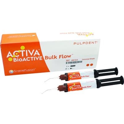ACTIVA BioACTIVE Bulk Flow Twin Pack Kit, Universal Shade (ShadeFusion), 2×5g/3mL Syringes + 20 Automix Tips, VBF2US thumbnail 5