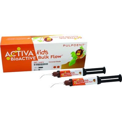 ACTIVA™ Kids BioACTIVE Bulk Flow™ Universal ShadeFusion™ 5g Syringe Twin Kit (2×5g/3mL Syringes + 20 Automix Tips, VKBFS) thumbnail 5