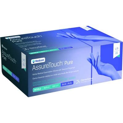 AssureTouch™ Pure Nitrile Exam Gloves, Powder Free, Non-Sterile, Large, Blue, 200/Box, 9970D thumbnail 12